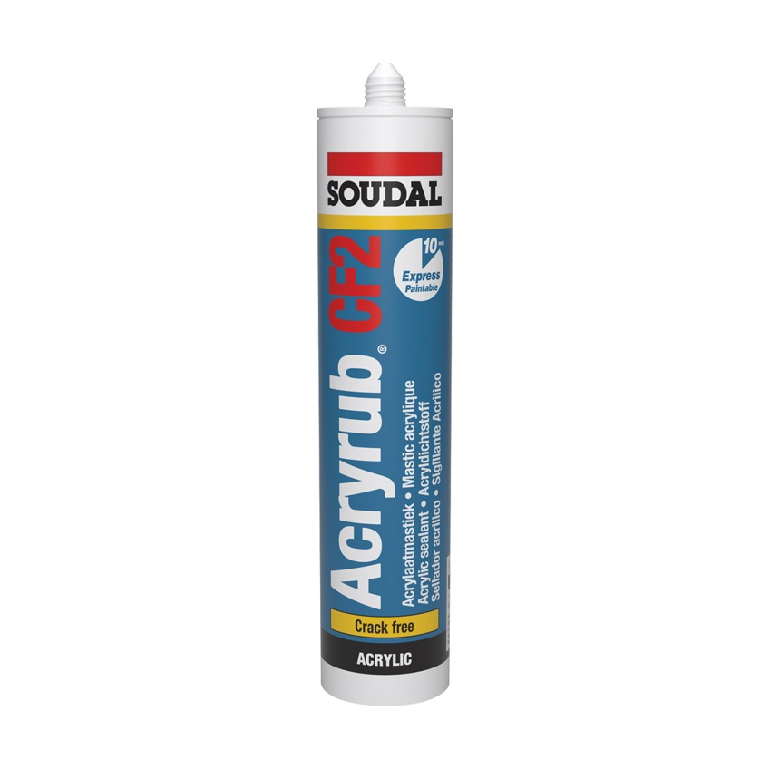 SOUDAL, Acryrub CF2 wit, koker 310ml